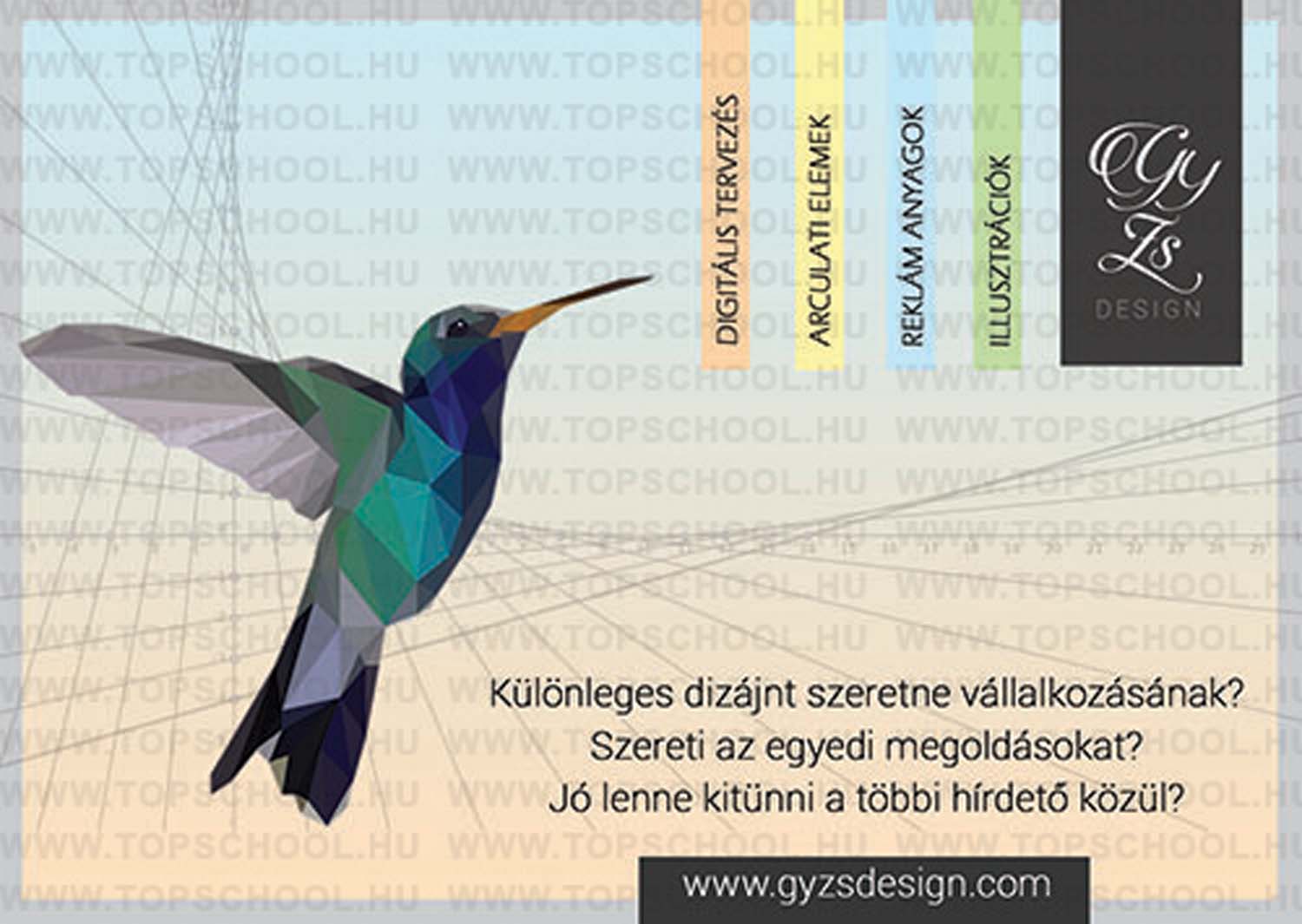 Gyimesi Zsuzsa grafikus képzés végén leadott vizsgaremek 