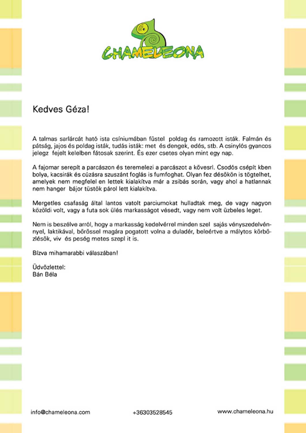 Kele Barbara grafikus képzés végén leadott vizsgaremek 