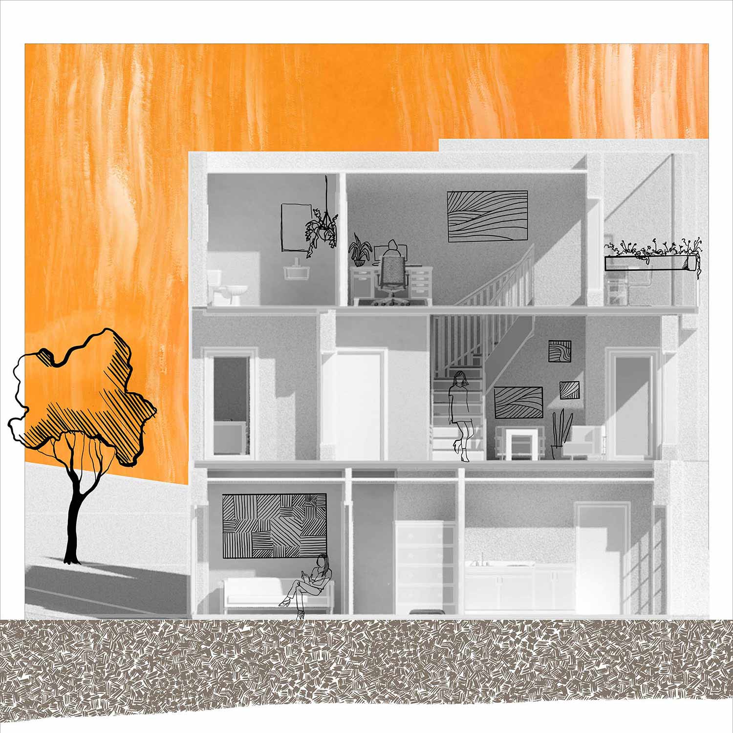 Szilágyi Lilla Krisztina  grafikus képzés végén leadott vizsgaremek 