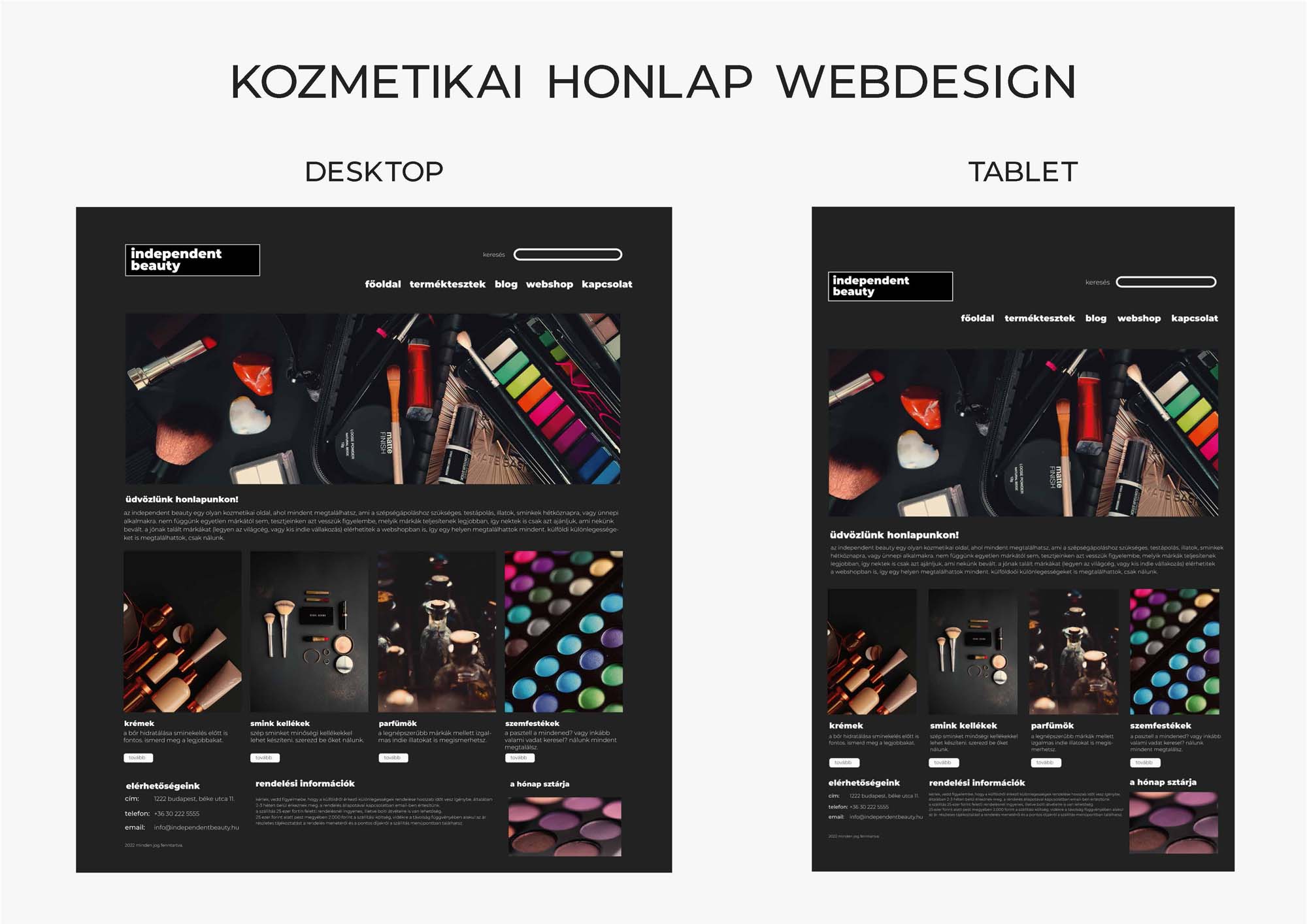 Primmer Réka grafikus képzés végén leadott portfólió 